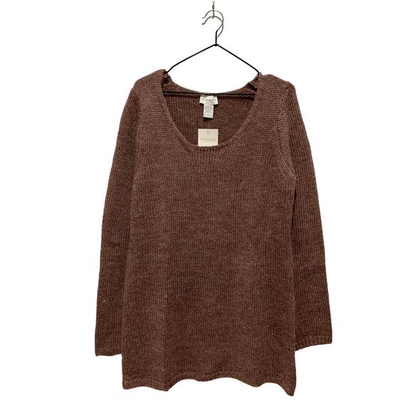 Soft Surroundings Women's Sweater Size M Brown Pullover Acrylic Wool Alpaca NWT - Picture 1 of 6